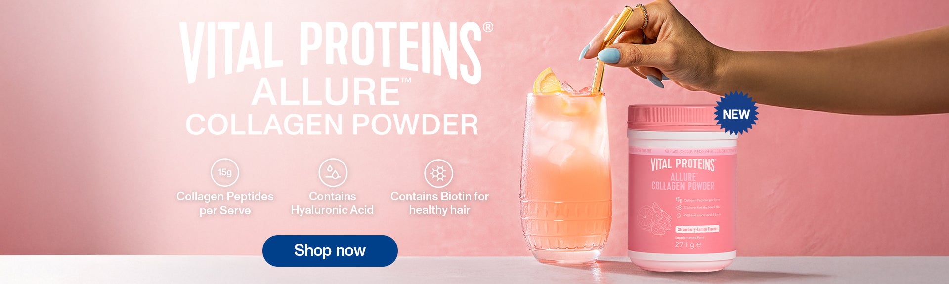 ALLURE™ Collagen Powder with Hyaluronic Acid & Biotin 271g