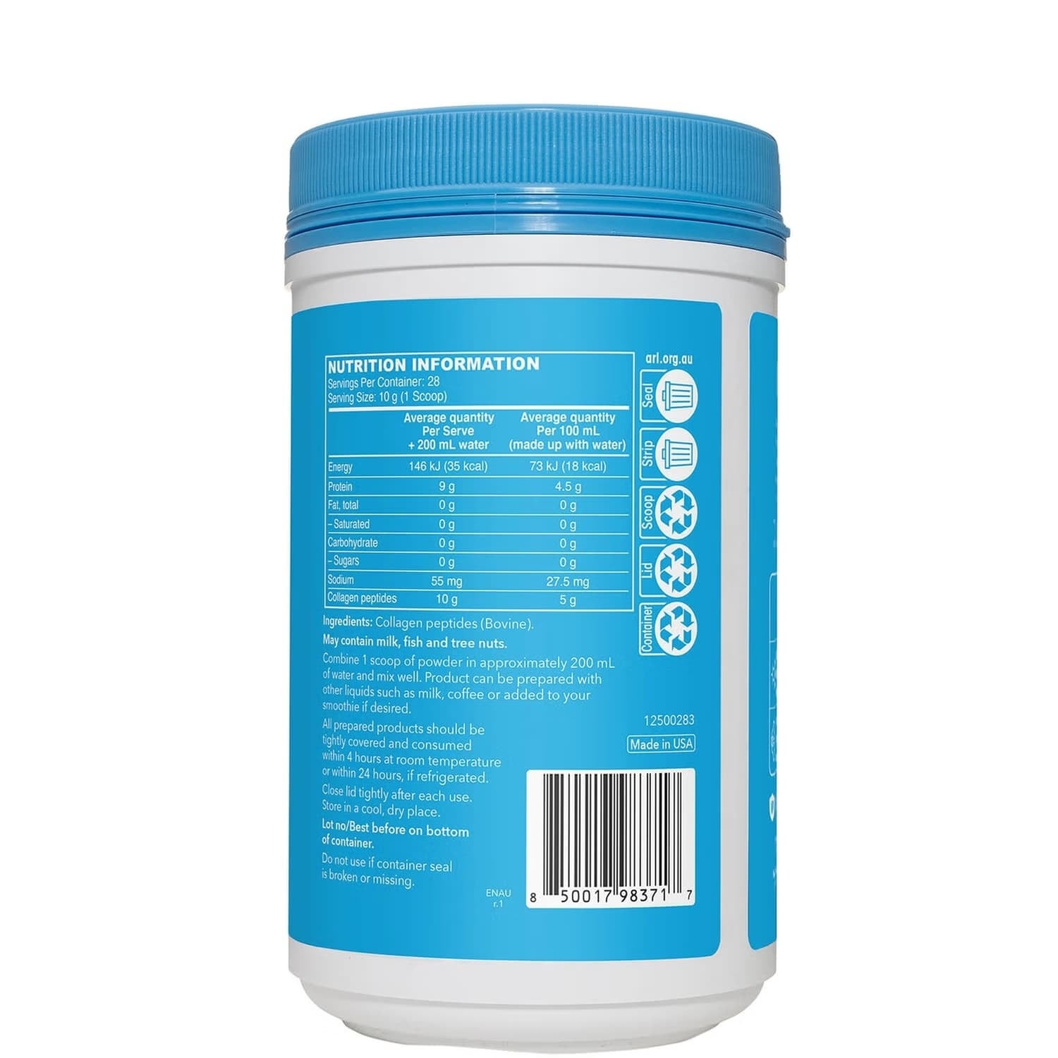 Collagen Peptides Unflavoured 284g
