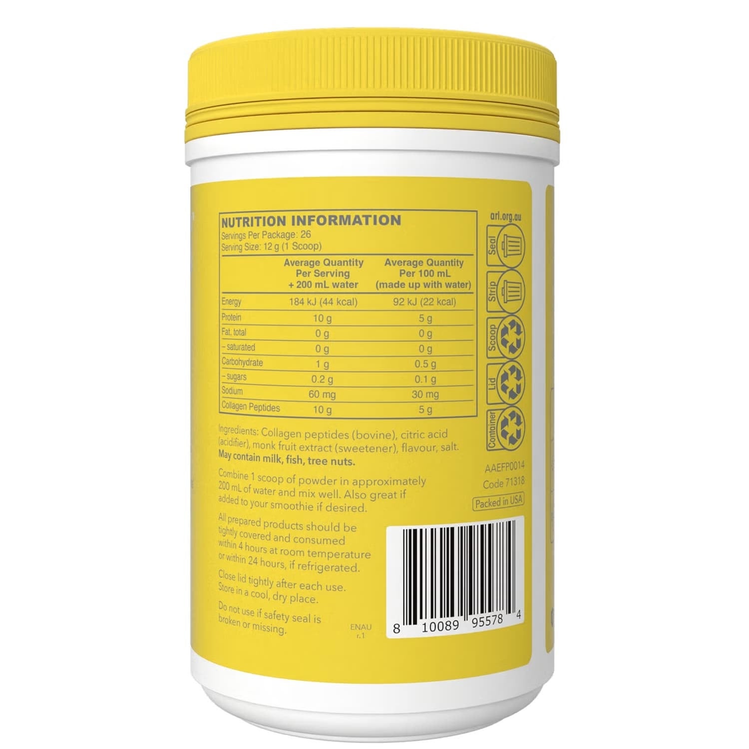Lemon Flavour Collagen Peptides 313g